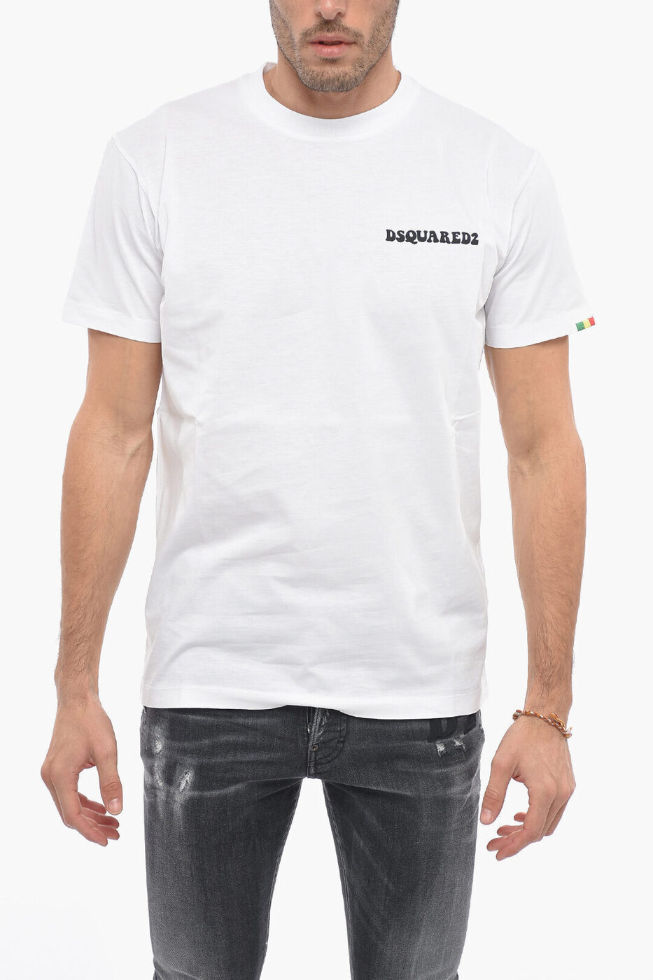 DSQUARED2 ディースクエアード トップス S71GD1245 S23009 100 メンズ CREW NECK COOL FIT T-SHIRT WITH PRINTED LOGO 【関税・送料無料】【ラッピング無料】 dk