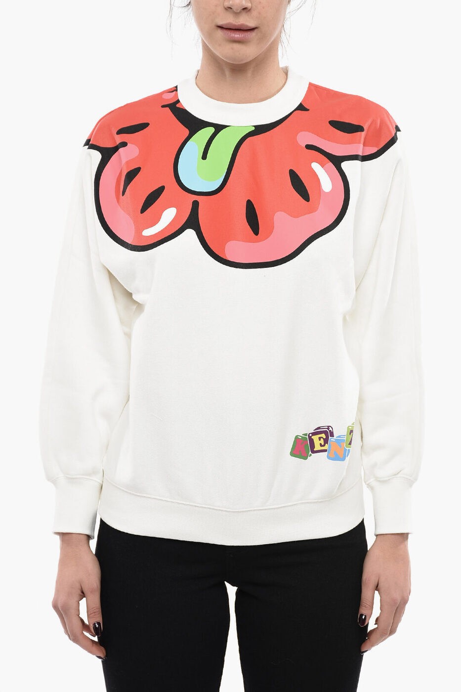 KENZO ケンゾー トレーナー FD52SW6574MB 02 レディース CREW NECK BOKE FLOWER FLEECE COTTON SWEATSHIRT 【関税・送料無料】【ラッピング無料】 dk