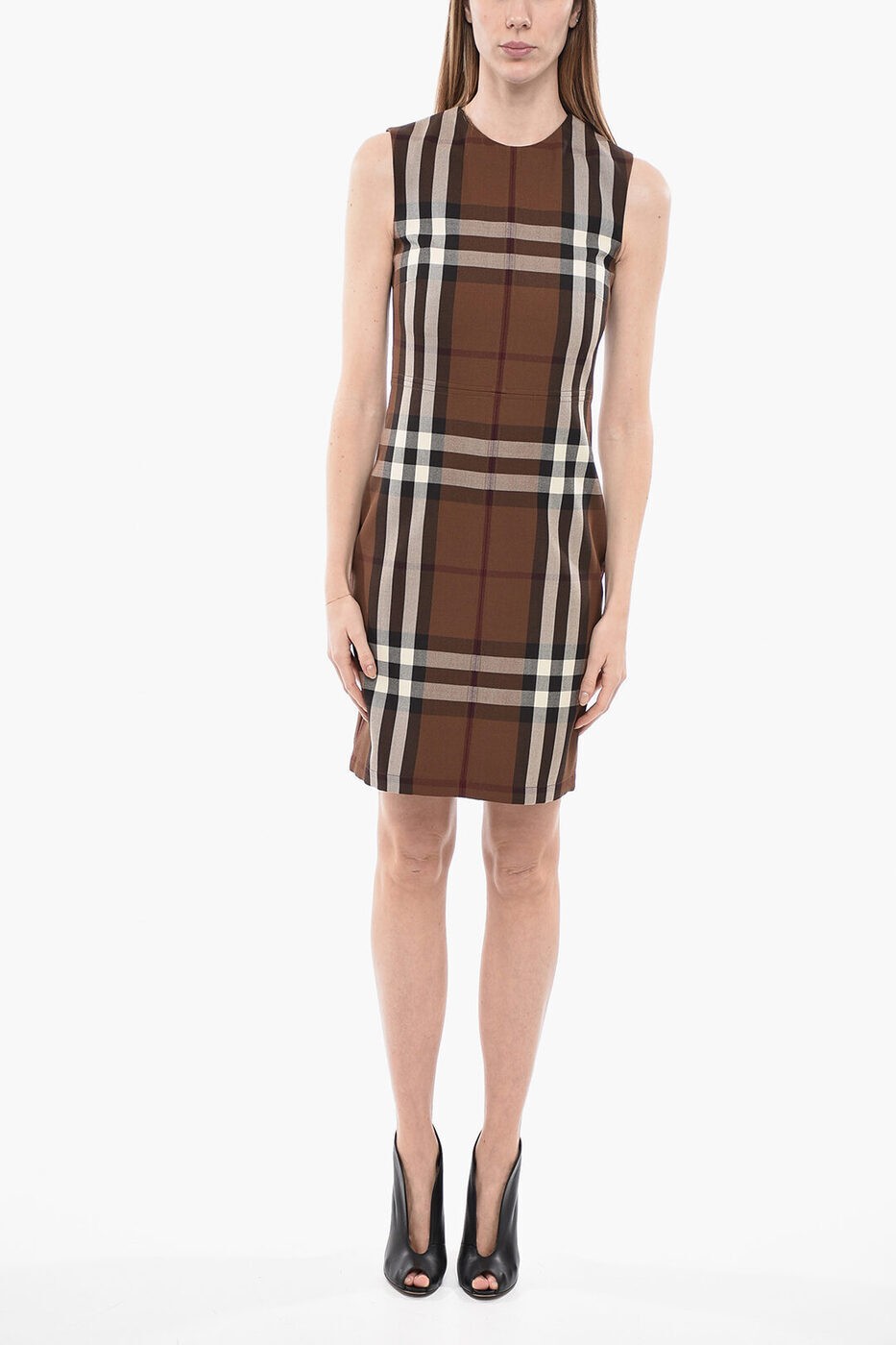 【本日5の付く日ポイント4倍!】 BURBERRY バーバリー ドレス 8060761 レディース SLEEVELESS MIDI SHEATH DRESS WITH TARTAN MOTIF 【関税・送料無料】【ラッピング無料】 dk