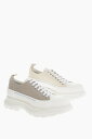 ALEXANDER MCQUEEN アレキサンダー マックイーン スニーカー 705662WHZ6L 7717 メンズ LOW-TOP LEATHER SNEAKERS WITH PLATFORM SOLE 【関税 送料無料】【ラッピング無料】 dk