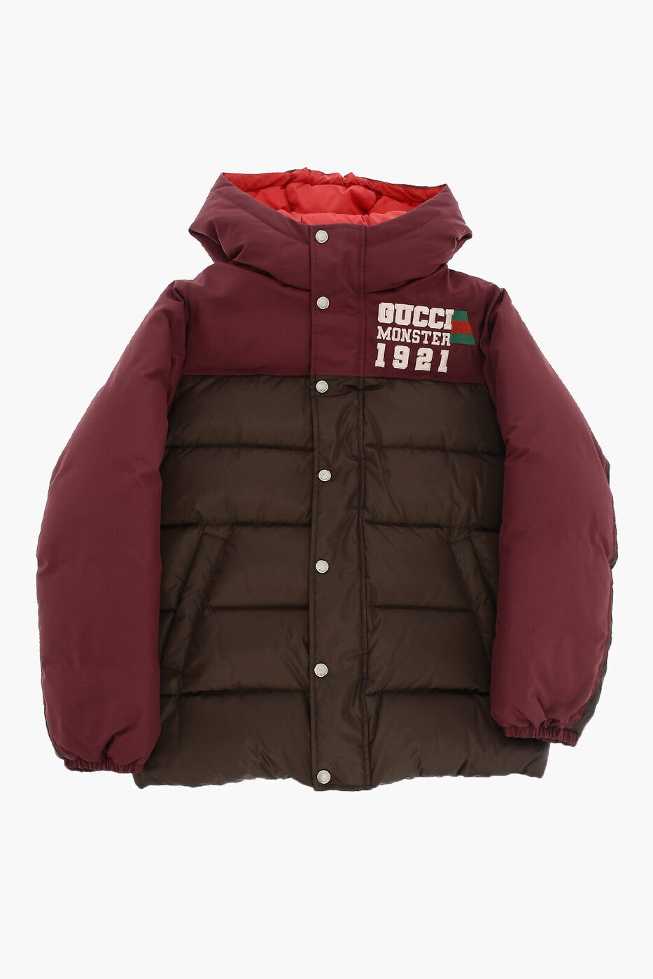 GUCCI グッチ ジャケット 692667 XWATU 6261 ボーイズ TWO-TONE DOWN JACKET WITH LOGO-BUTTONS 【関税..