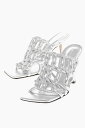 ボッテガ ヴェネタ BOTTEGA VENETA ハイヒール パンプス レディース High heels LAMÉ WOVEN LEATHER SANDALS WITH SPOOL HEEL 10CM 716242V29N0 1414 関税 送料無料 ラッピング無料 2020SS dk