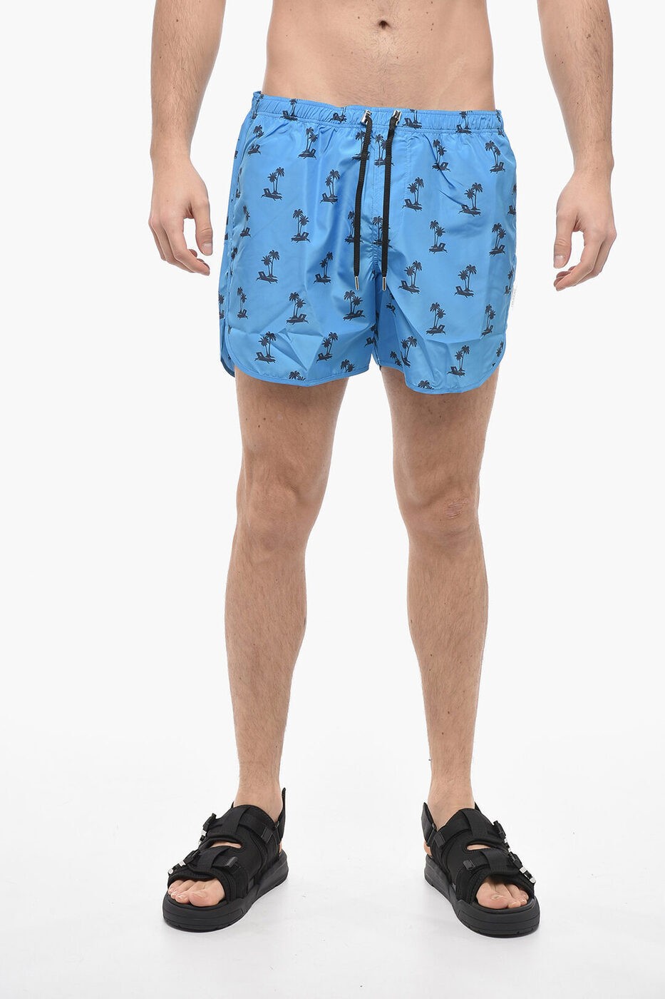 NEIL BARRETT j[ obg XCEFA PBCB004 U045 3597 Y BOXER SWIMSUIT WITH ALL OVER PALM PRINT y֐ŁEzybsOz dk