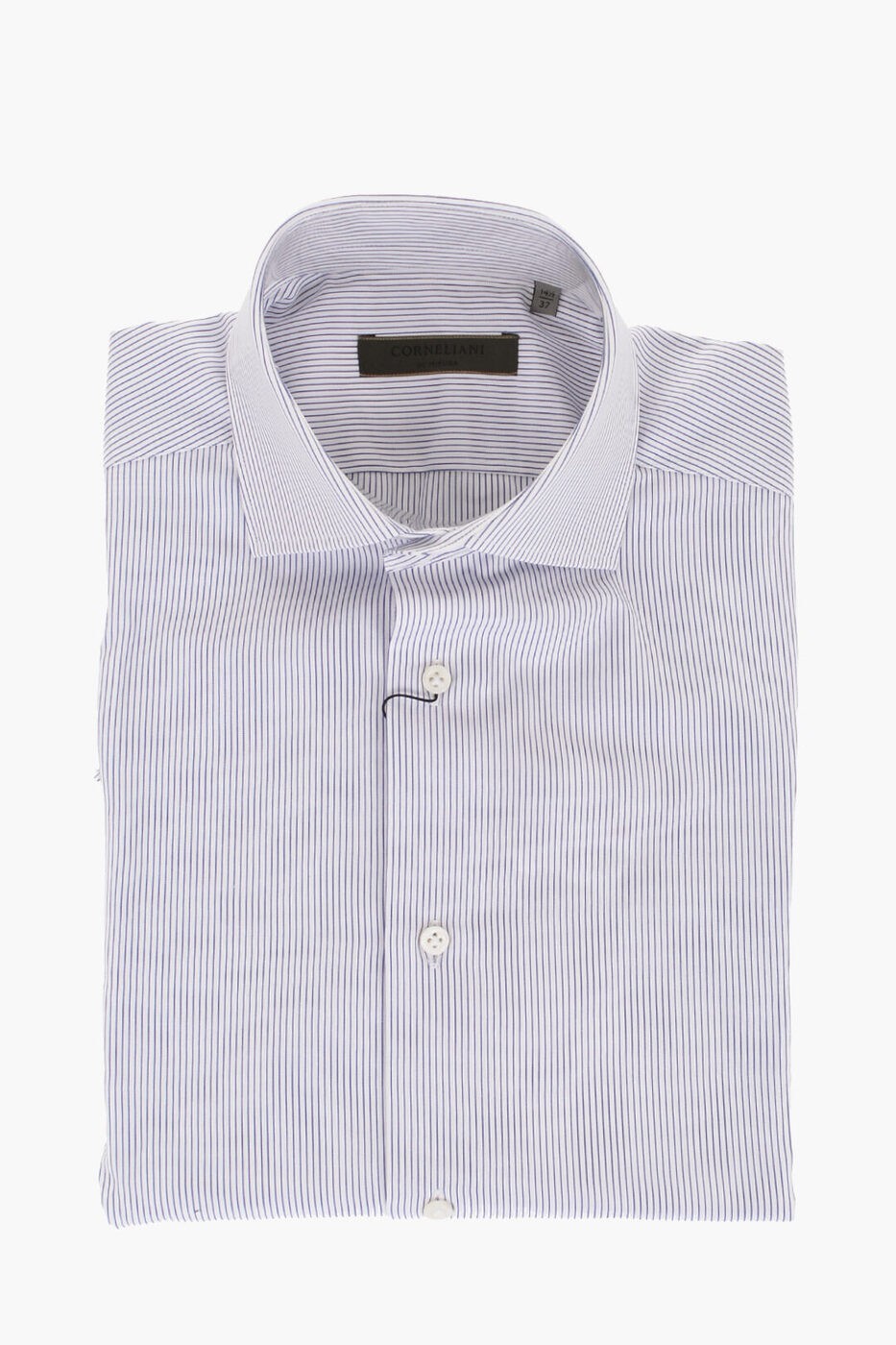 ͥꥢ CORNELIANI   Shirts SU MISURA PINSTRIPED COTTON SHIRT WI...