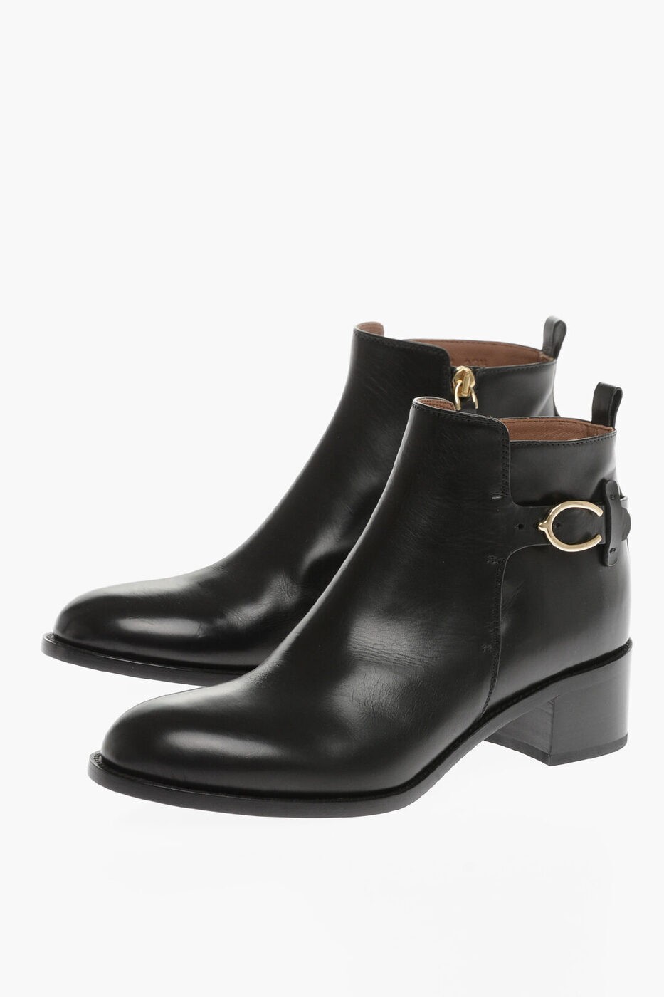 SARTORE サルトル ブーツ SR4221NERO レディース LEATHER PARLA ANKLE BOOTS WITH SIDE ZIP AND GOLDEN BUCKLE HE 【関税・送料無料】【ラッピング無料】 dk