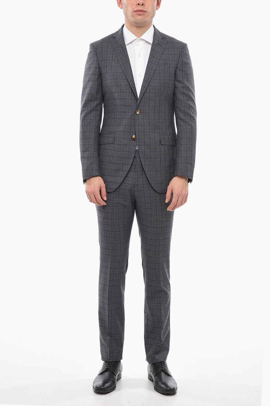 【土日限定クーポン配布中！】 ETRO エトロ スーツ 1A907 31 メンズ VIRGIN WOOL SUIT WITH WINDOWPANE CHECK PATTERN 【関税・送料無料】【ラッピング無料】 dk