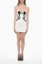 DAVID KOMA ワンピース ドレス レディース Dresses BODYCON CRYSTAL FLOWER DRESS WITH STATEMENT EMBROIDERY RE23DK27DVI WB 関税 送料無料 ラッピング無料 2020SS dk