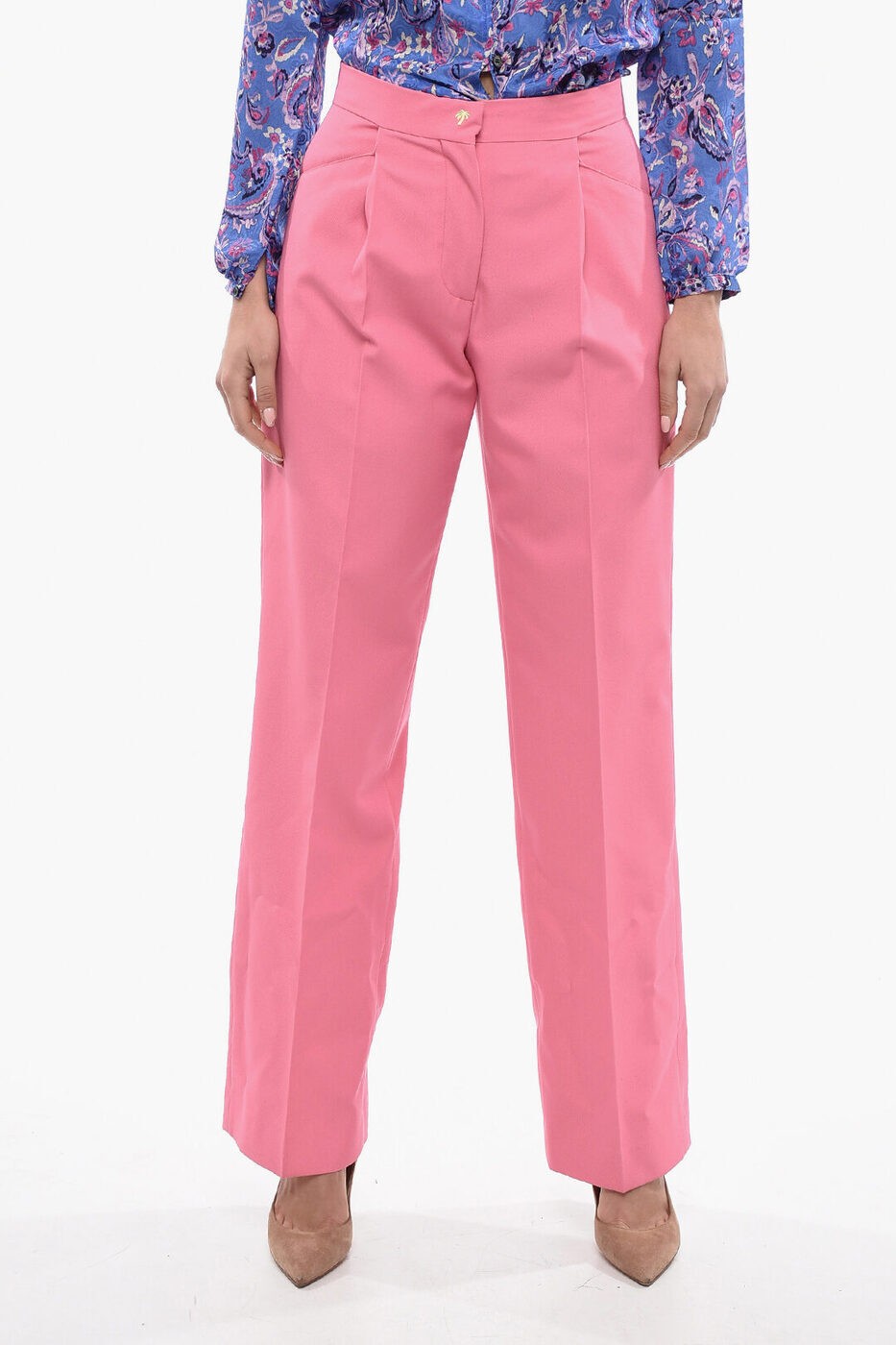 ѡ 󥸥륹 PALM ANGELS ܥ ѥ ǥ Trousers PLEATED MIAMI WIDE-FIT P...
