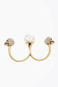 アレキサンダー マックイーン ALEXANDER MCQUEEN ジュエリー レディース Jewelry MAXI BEADED DOUBLE RING WITH SKULL EMBELLISHED RHINESTONES 734749I170A 2375 関税 送料無料 ラッピング無料 2020SS dk