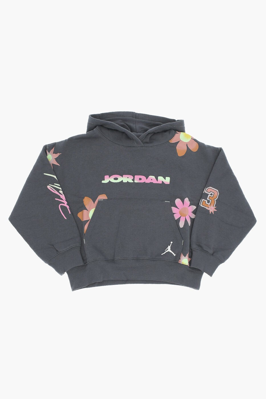 NIKE KIDS ナイキ トレーナー 45C960-693 ガールズ AIR JORDAN PRINTED FLEECED COTTON BLEND HOODIE ..