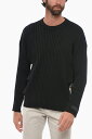 【15,000円以上1,000円OFF!!】 VERSACE ヴェルサーチ ニットウェア 1011790 1A08069 1B000 メンズ RIBBED WOOL PULLOVER WITH SIDE BUCKLES 【関税・送料無料】【ラッピング無料】 dk