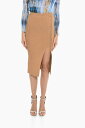 ノーツ・ドゥ・ノルド NOTES DU NORD スカート レディース Skirts RIBBED ELENA LONGUETTE WITH MAXI SLIT ON THE FRONT 12789 0 130 BISCUIT 関税 送料無料 ラッピング無料 2020AW dk