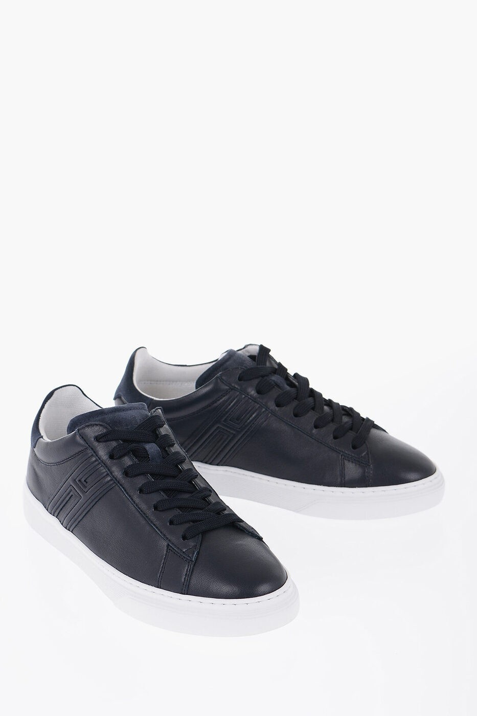 【0の付く日ポイント4倍】 HOGAN ホーガン スニーカー HXM3650J310N1M5C92 メンズ SOLID COLOR LEATHER LOW-TOP SNEAKERS WITH SUEDE DETAIL 【関税・送料無料】【ラッピング無料】 dk