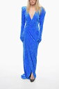 ヴェトモン VETEMENTS ワンピース ドレス レディース Dresses VELOUR DYNASTY DRESS WITH GLOVE DETAIL WA53DR600N2702 BL 関税 送料無料 ラッピング無料 2020SS dk