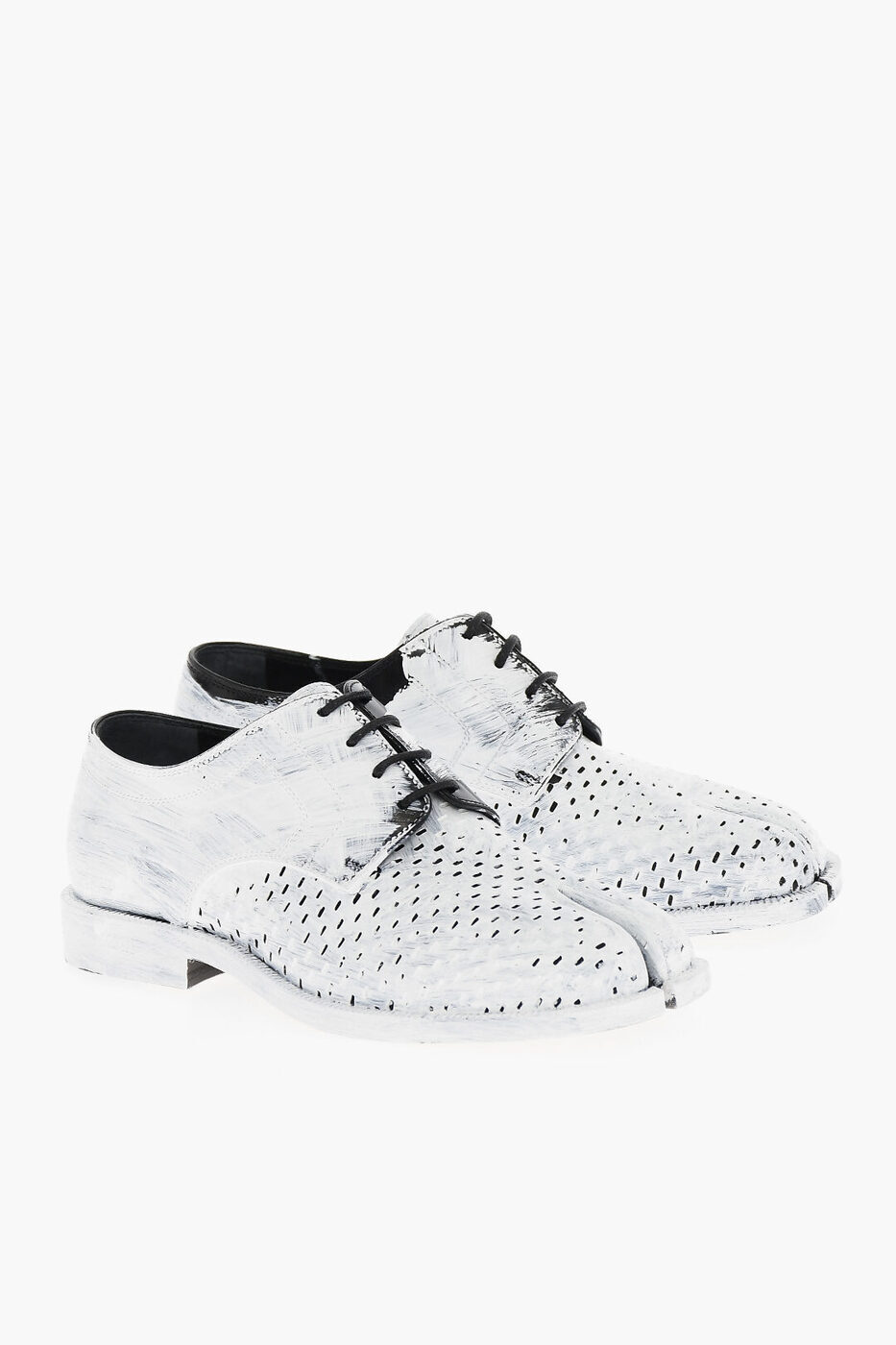 MAISON MARGIELA メゾン マルジェラ ドレスシューズ S39WQ0083 P4166 H1532 レディース MM22 BIANCHETTO EFFECT PERFORATED LEATHER TABI DERBY SHOES 【関税・送料無料】【ラッピング無料】 dk