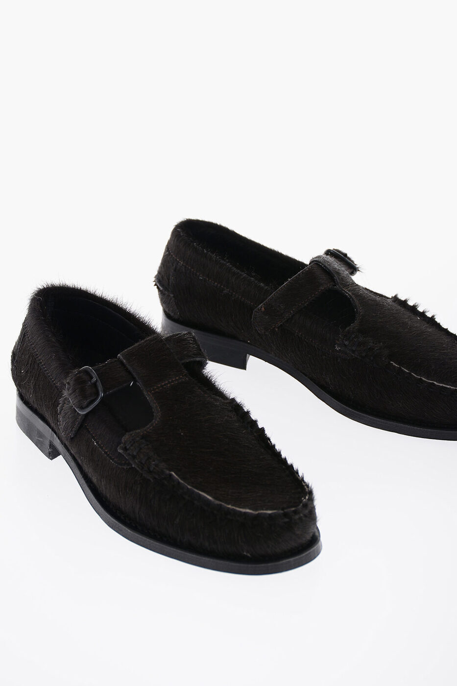 HEREU ヘリュー ローファー WFA21ALCH002LE DB レディース PONYSKIN ALBER CALF HAIR T-STRAP LOAFERS 【関税・送料無料】【ラッピング無料】 dk