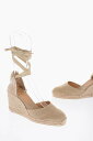 CASTANER カスタニエール パンプス CARINA 8 002 2017 レディース LACE-UP CARINA ESPADRILLAS WITH RAFFIA WEDGE 10CM  dk