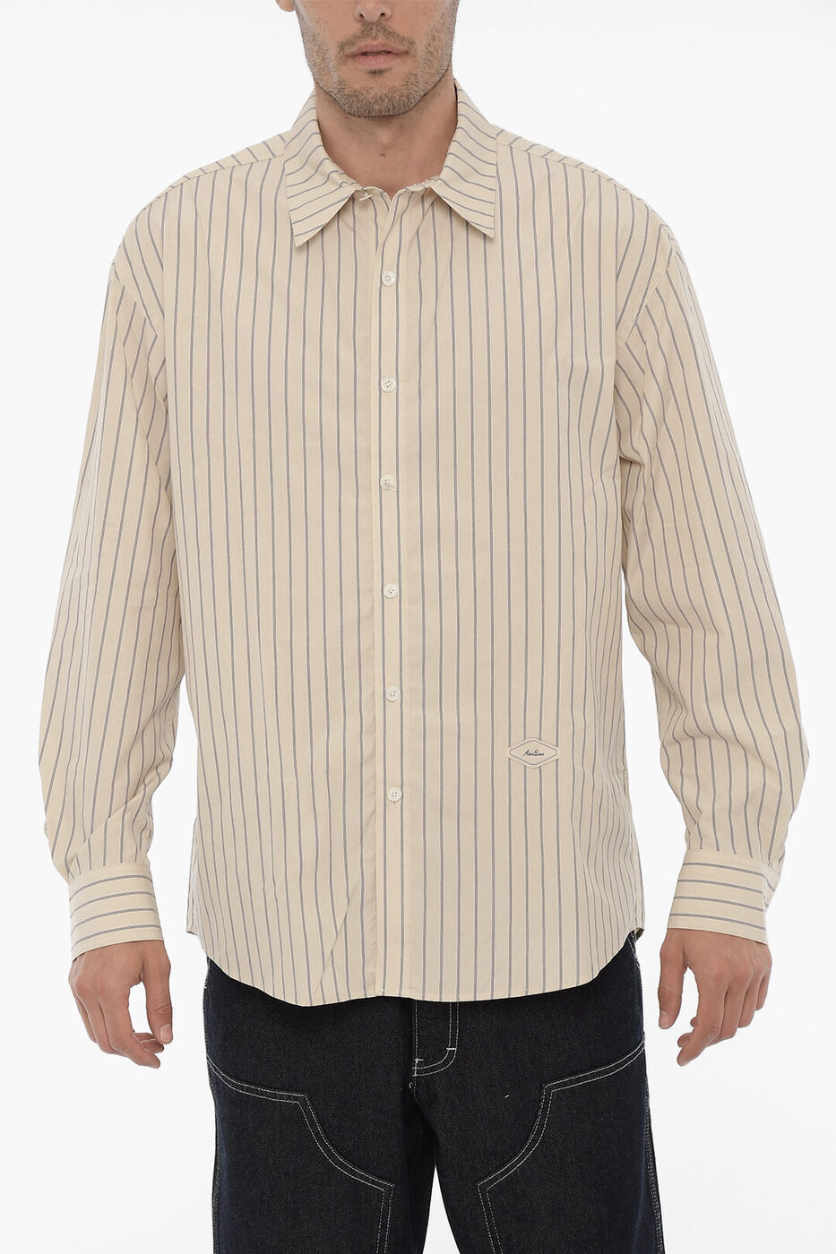 ADER ERROR アーダーエラー シャツ BMADSSSH0104STCO STRIPE メンズ AWNING STRIPED POPLIN COTTON SHIRT 【関税・送料無料】【ラッピング無料】 dkのサムネイル