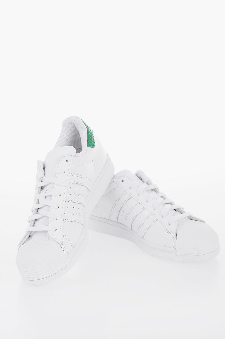 アディダス レザースニーカー レディース ADIDAS アディダス スニーカー H06194LE WG レディース LEATHER SUPERSTAR LOW TOP SNEAKERS WITH CONTRASTING DETAILS 【関税・送料無料】【ラッピング無料】 dk