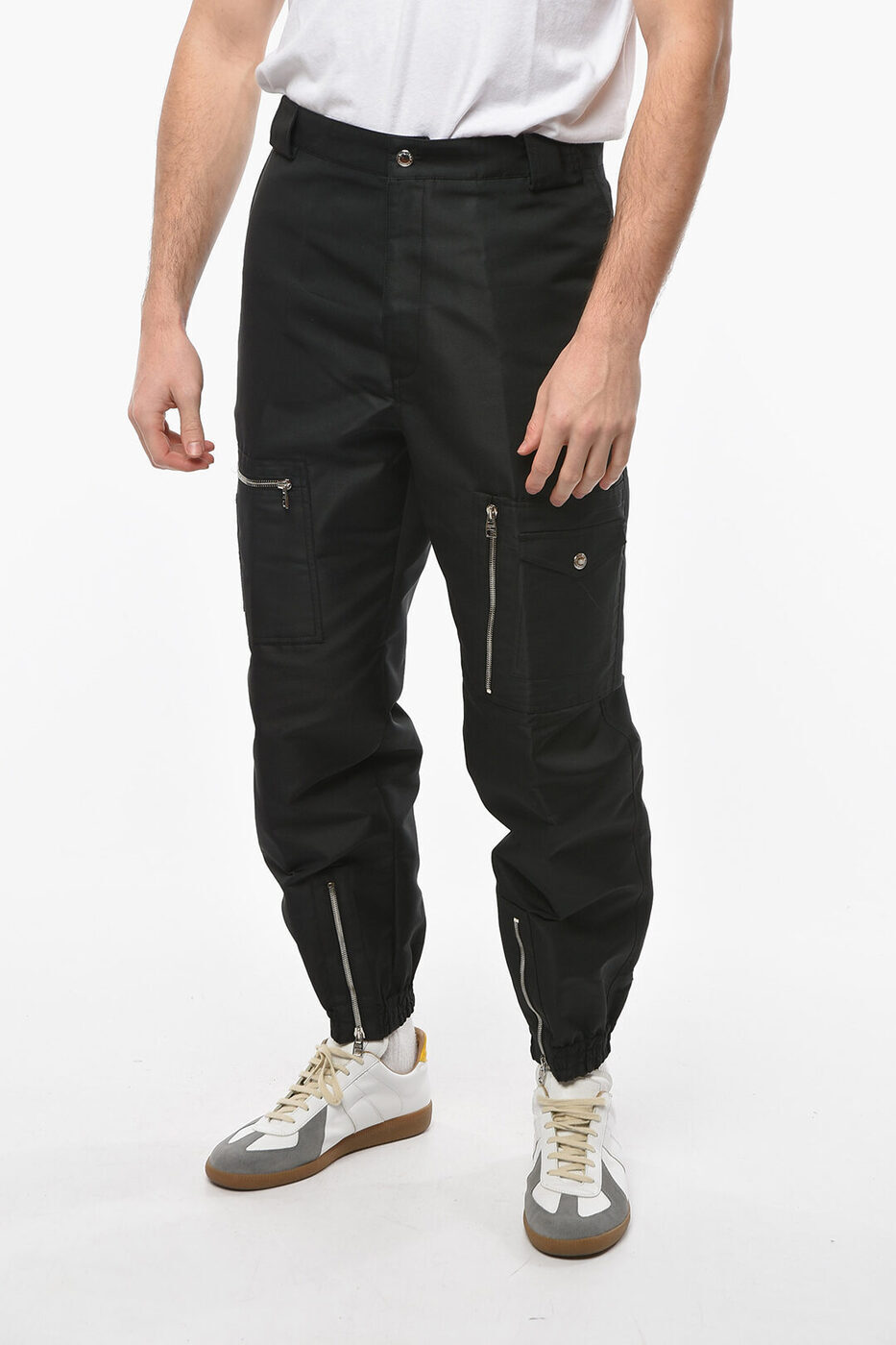 ALEXANDER MCQUEEN アレキサンダー マックイーン パンツ 671880 QSR77/1000 メンズ NYLON CARGO PANTS WITH CUFFED HEMS 【関税・送料無料】【ラッピング無料】 dk