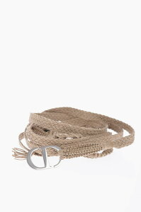 15,000߰ʾ1,000OFF!! CHRISTIAN DIOR ǥ ٥ B0094VJUT M918 ǥ SOLID COLOR JUTE BELT WITH SILVER-TONE BUCKLE 15MM ڴǡ̵ۡڥåԥ̵ dk