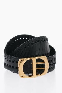 0դݥ4!! CHRISTIAN DIOR ǥ ٥ B0047CRBW 900 ǥ ALL-OVER CUT-OUT DETAILS LEATHER SFILATA BELT 100MM ڴǡ̵ۡڥåԥ̵ dk