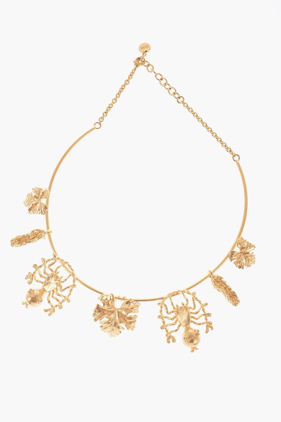 ディオール ネックレス（レディース） CHRISTIAN DIOR ディオール ジュエリー N1365MFDMT 300 レディース GOLDEN-EFFECT MILLE FLEURS STIFF NECKLACE WITH CHARM 【関税・送料無料】【ラッピング無料】 dk