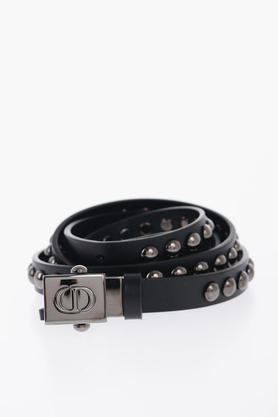 ディオール ベルト（レディース） CHRISTIAN DIOR ディオール ベルト B0204BWFG 900 レディース LEATHER STUDDED BELT 15MM 【関税・送料無料】【ラッピング無料】 dk