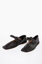 【15,000円以上1,000円OFF!!】 HEREU ヘリュー フラットシューズ WFP22LLAS001LE DB レディース SQUARE TOE SOFT LEATHER LLASADA BALLET FLATS WITH BOW 【関税・送料無料】【ラッピング無料】 dk