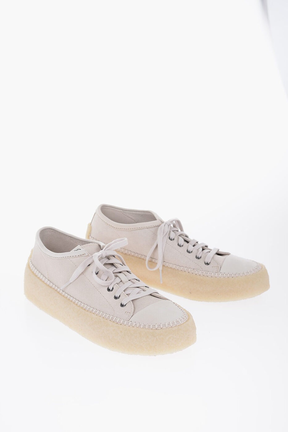 【土日限定クーポン配布中！】 CLARKS クラークス スニーカー 171746SUE WHT メンズ CREPE SOLE SUEDE CARAVAN LOW-TOP SNEAKERS 【関税・送料無料】【ラッピング無料】 dk