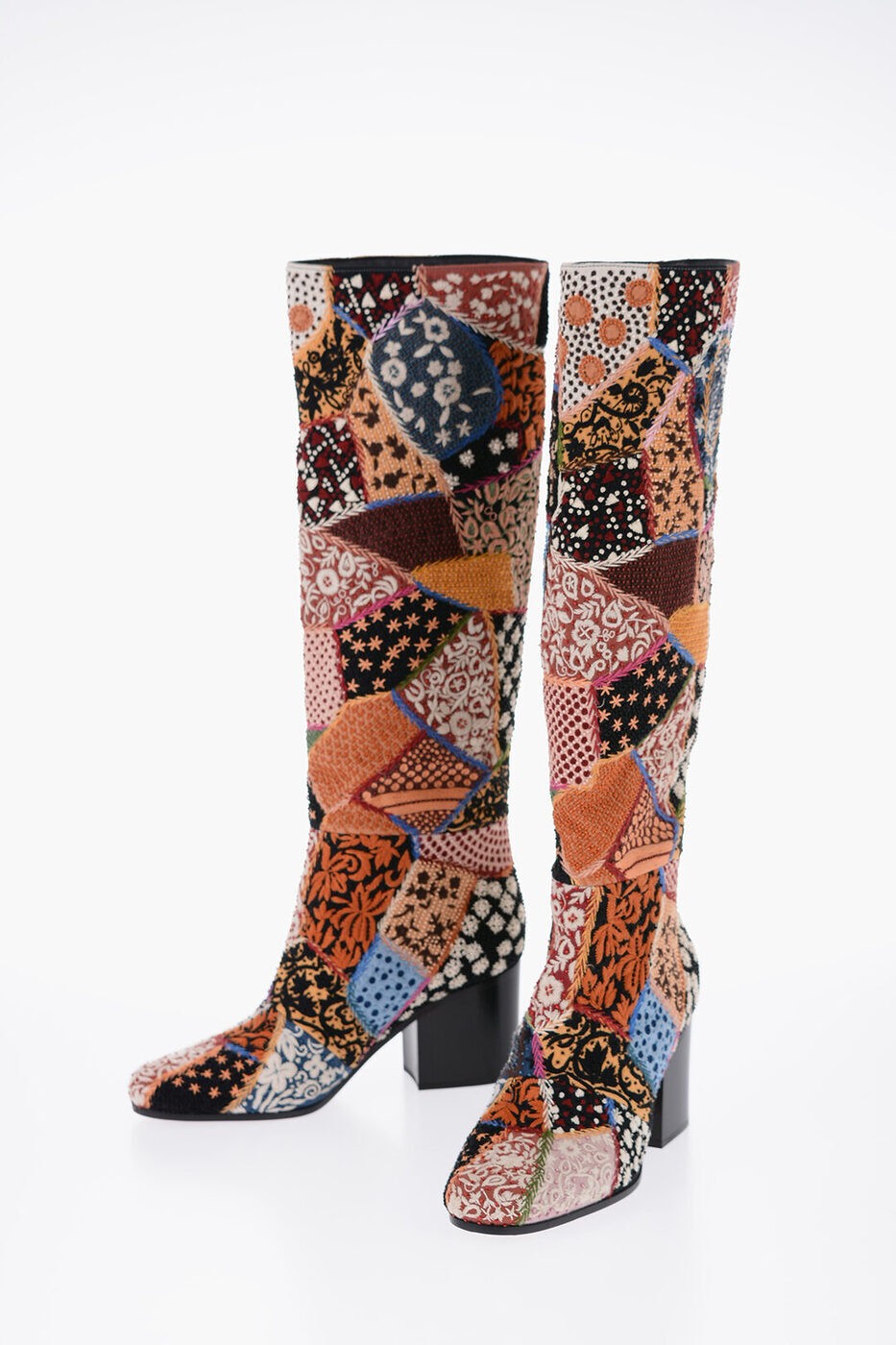 CHRISTIAN DIOR ディオール ブーツ KCI450PAE 89Z レディース PATCHWIRK EFFECT EMBROIDERY DIORAGE KNEE-HIGH BOOTS HEEL 7 C 【関税・送料無料】【ラッピング無料】 dk