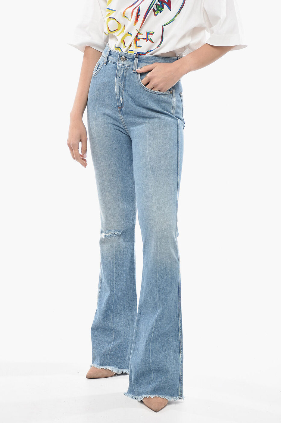 5դݥ4! GOLDEN GOOSE ǥ  ǥå ֥ ǥ˥ GWP00103 P000406 50100 ǥ DELAV BOOTCUT DENIMS WITH FRINGED BOTTOM 26CM ڴǡ̵ۡڥåԥ̵ dk