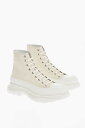 【15,000円以上ご購入で1,000円OFF！】 ALEXANDER MCQUEEN アレキサンダー マックイーン スニーカー 705661WHZ62 7701 メンズ LEATHER HIGH-TOP SNEAKERS WITH PLATFORM SOLES 【関税 送料無料】【ラッピング無料】 dk