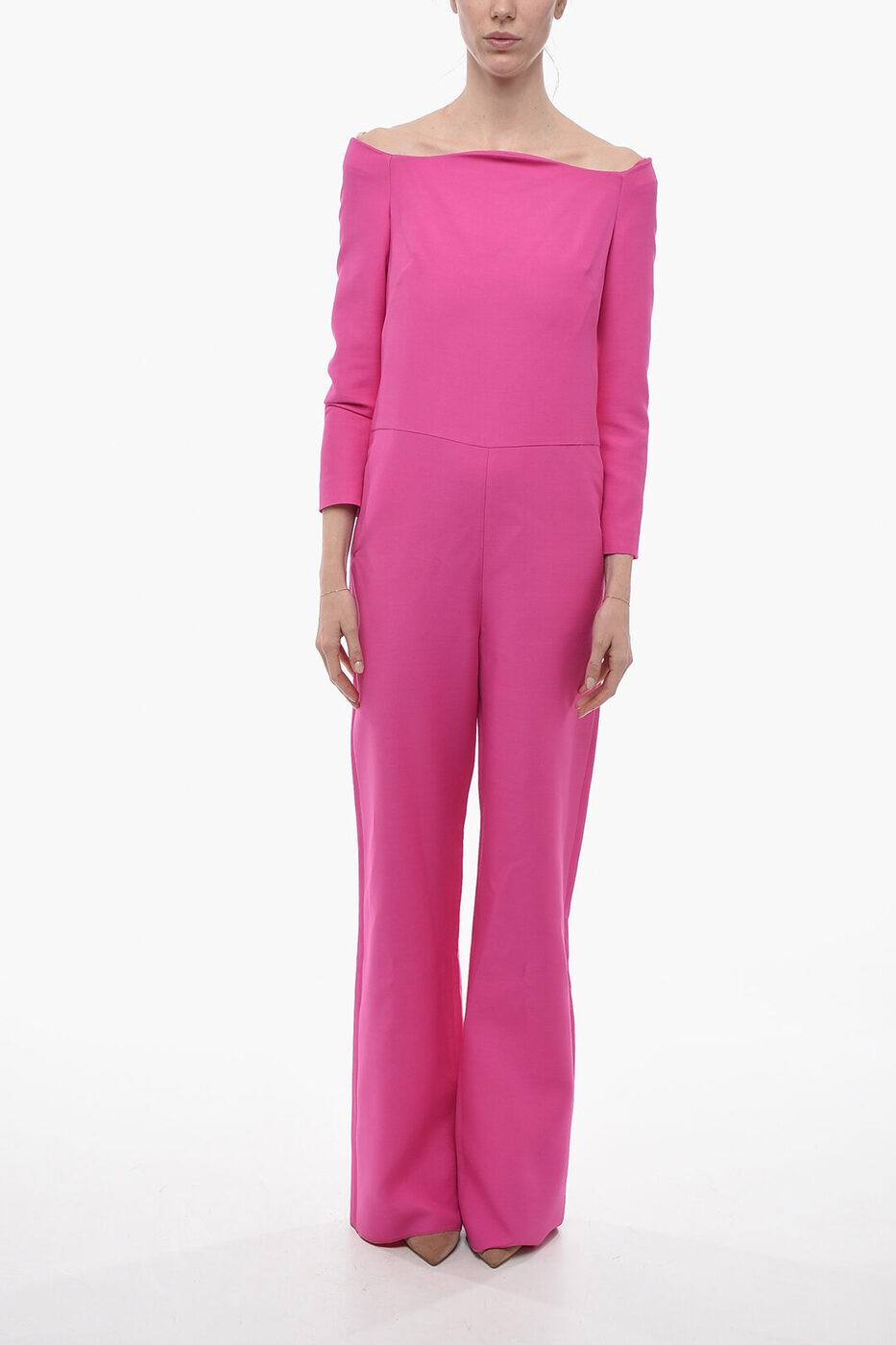 VALENTINO バレンチノ パンツ 1B0VE2421CF UWT レディース VIRGIN WOOL BLEND JUMPSUIT WITH BACK ZIP 【関税・送料無料】【ラッピング無料】 dk