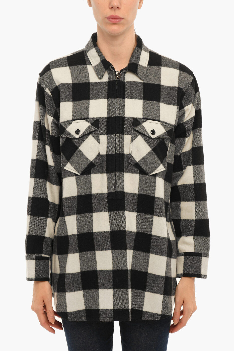 WOOLRICH ウールリッチ シャツ COWWOSH0010UT1704 8649 レディース ARCHIVE BUFFALO CHECKED POPOVER OVERSHIRT WITH DOUBLE BREAST 【関税・送料無料】【ラッピング無料】 dk