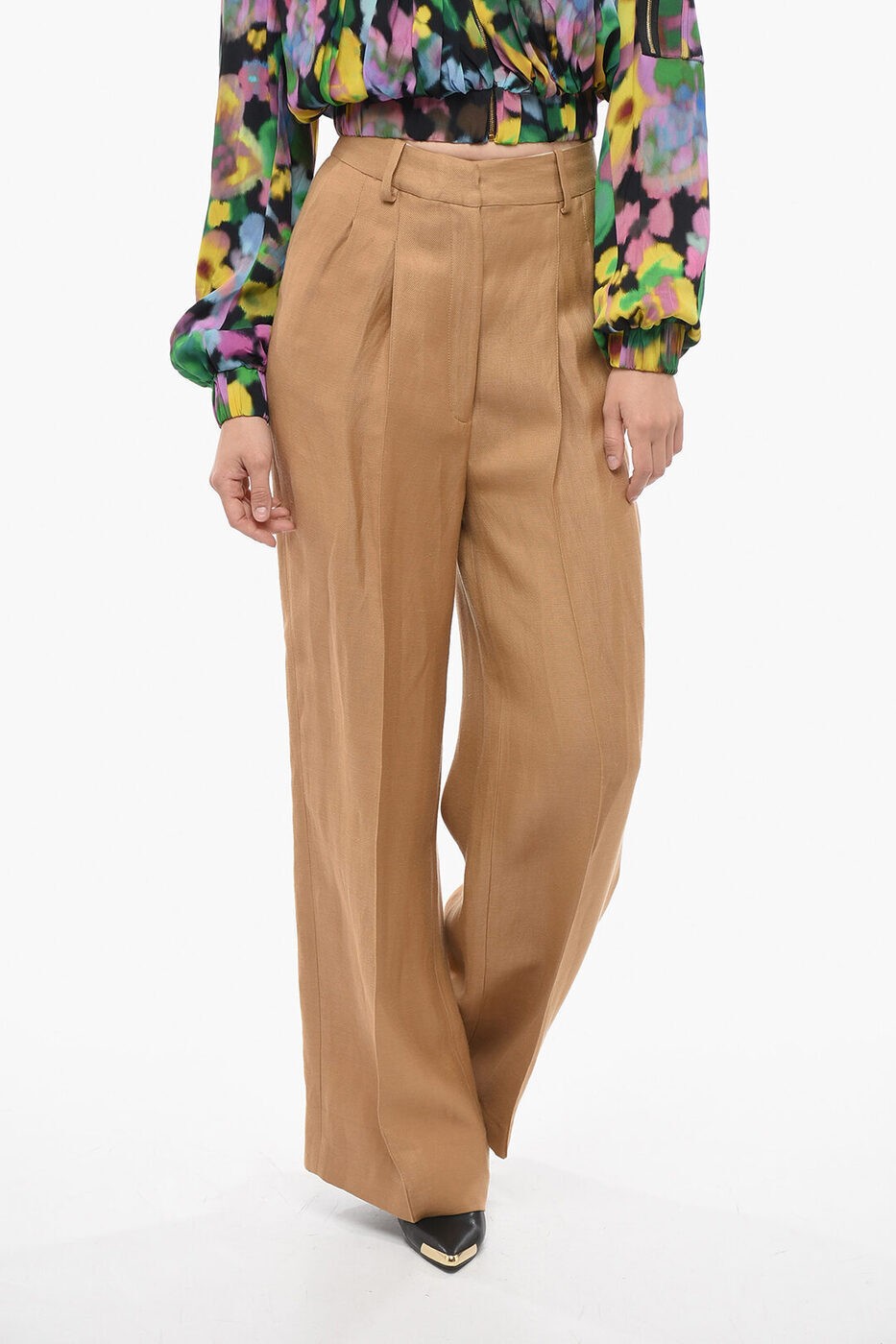 【土日限定クーポン配布中！】 LOULOU STUDIO ルルスタジオ パンツ BALSASLI CA レディース FLAX BLEND PALAZZO PANTS WITH BELT LOOPS 【関税・送料無料】【ラッピング無料】 dk