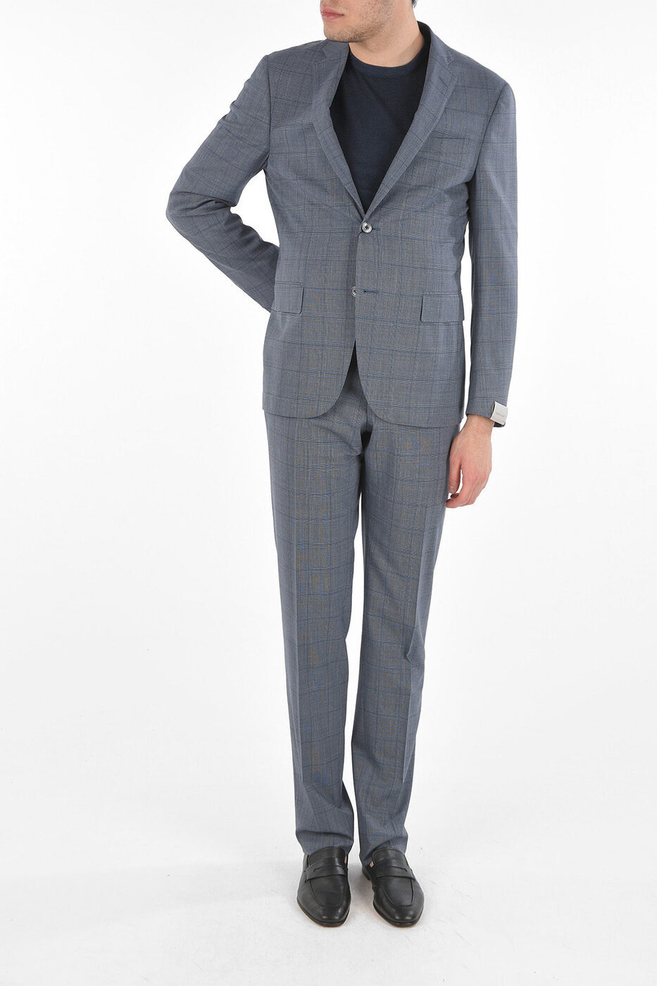 【土日限定クーポン配布中！】 CORNELIANI コルネリアーニ スーツ 83N290 9117414 001 メンズ DISTRICT CHECK ACADEMY VIRGIN WOOL SUIT 【関税・送料無料】【ラッピング無料】 dk