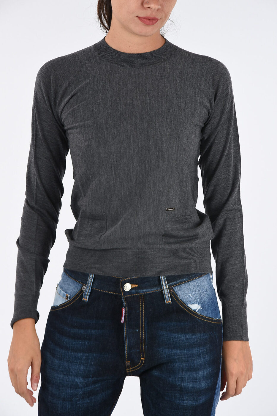 DSQUARED2 ディースクエアード ニットウェア S75HA0708 S14586 859M レディース WOOL CREW-NECK SWEATER 【関税・送料無料】【ラッピング無料】 dk