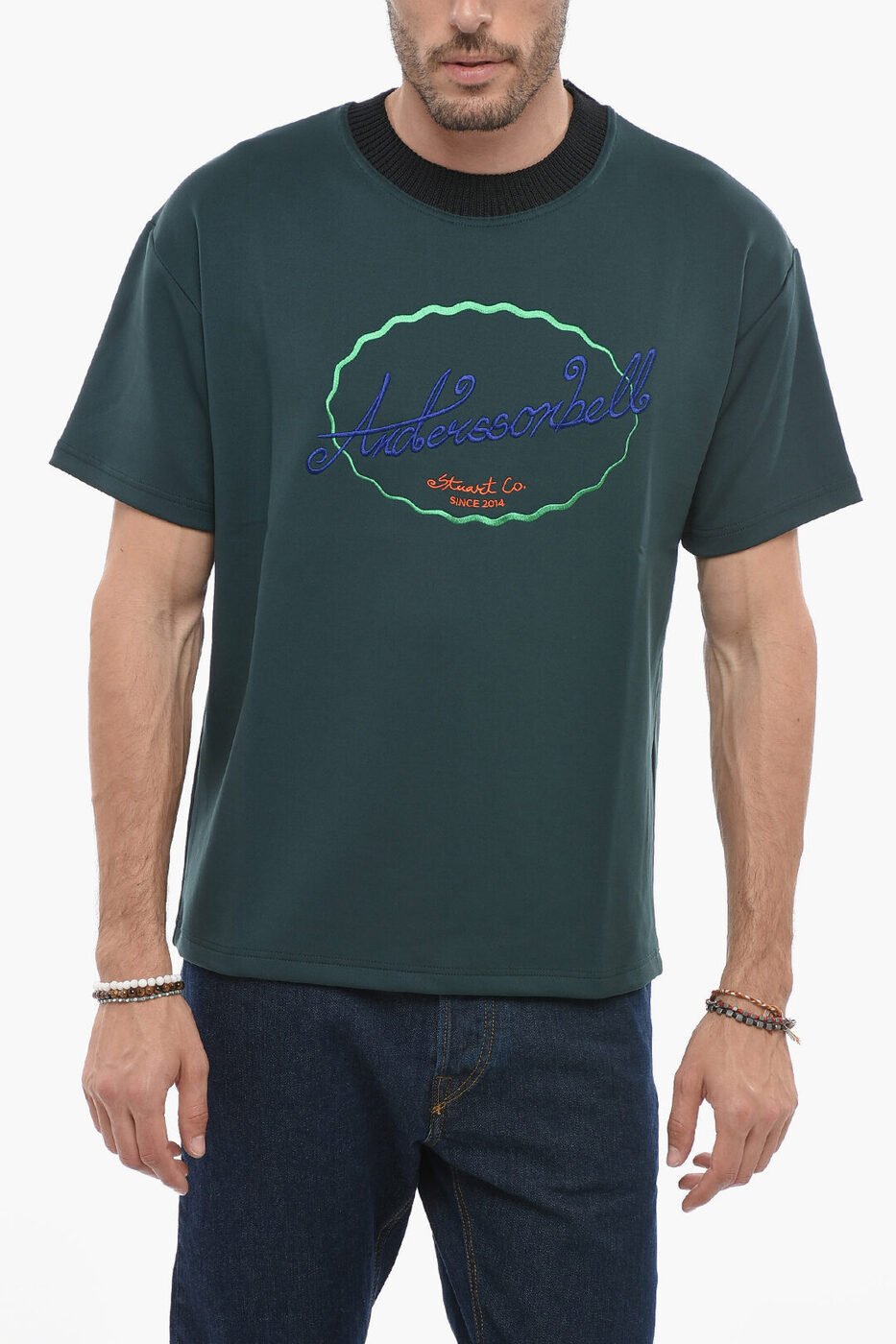 ٥ ANDERSSON BELL T ȥåץ  T-shirts and tops EMBROIDERED CR...
