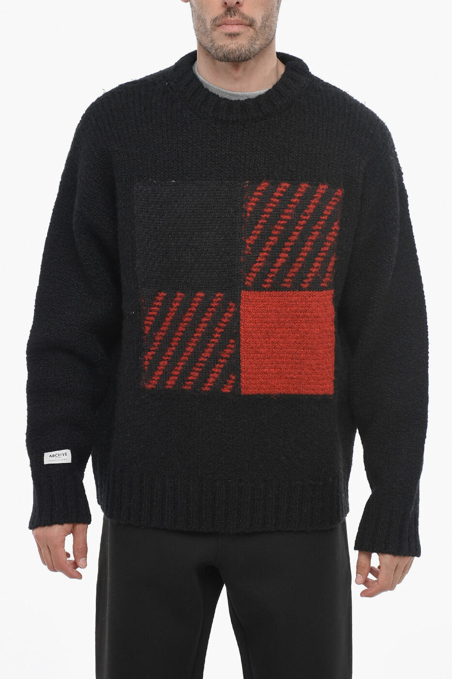 WOOLRICH ウールリッチ ニットウェア COWOMAG1874UF0356 100 メンズ CREW-NECK SWEATER WITH CONTRASTING DETAIL 【関税・送料無料】【ラッピング無料】 dkのサムネイル