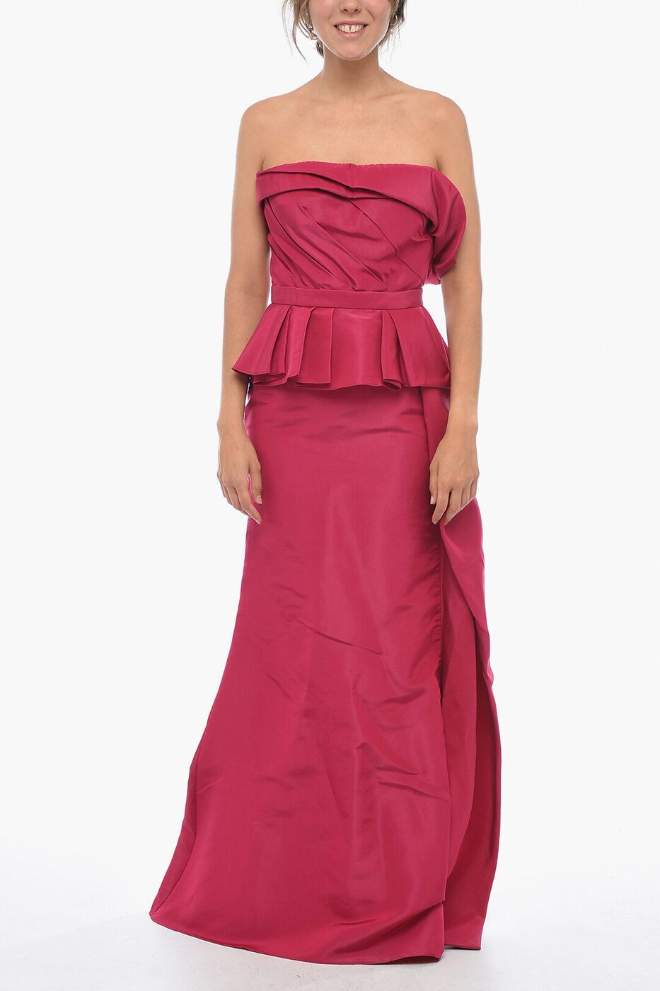 쥭 ޥå ALEXANDER MCQUEEN ԡ ɥ쥹 ǥ Dresses SILK PEPLUM E...