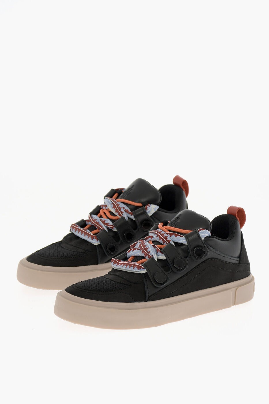 ݥȺ4!! ޥ륻 С MARCELO BURLON ˡ  Sneakers LEATHER AND FABRIC TICINELLA LOW TOP SNEAKERS WITH MAXI STRI CMIA097S23LEA0011045  ̵ åԥ̵ 2020SS dk