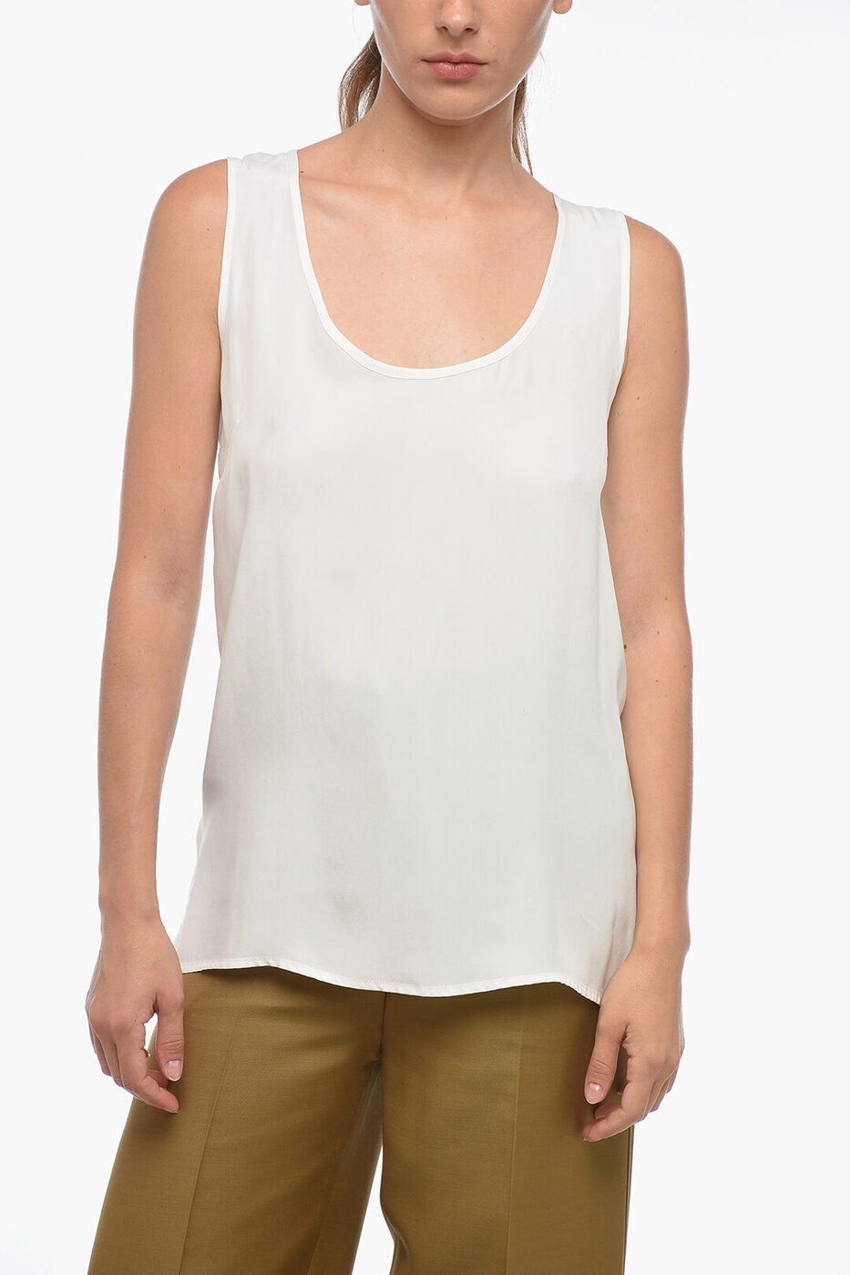 ѥ PAROSH T ȥåץ ǥ T-shirts and tops SILK RELAXED-FIT TANK TO...