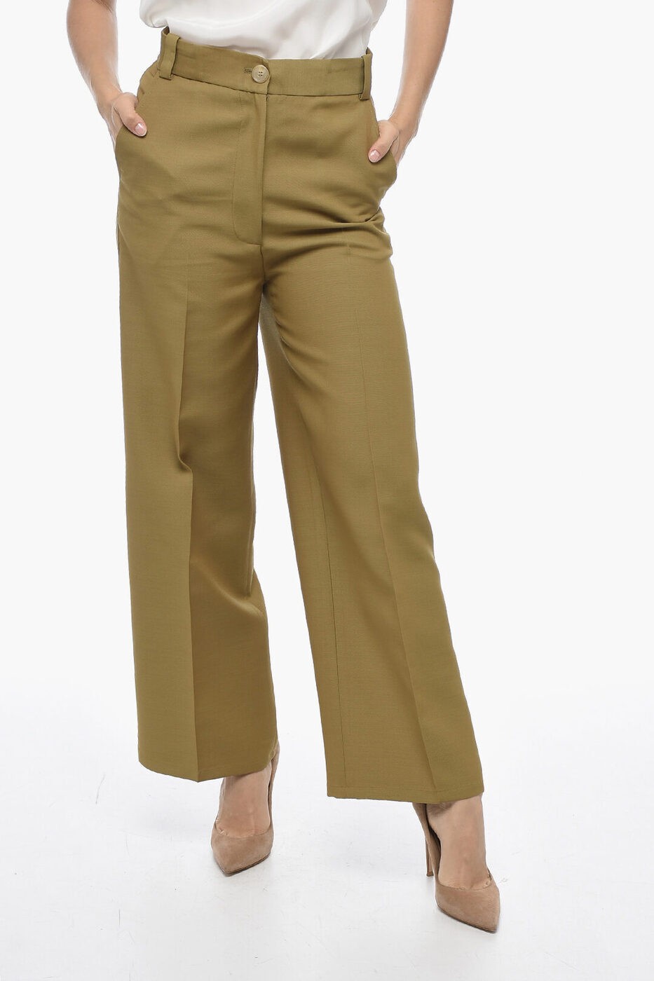 KHAITE ܥ ѥ ǥ Trousers 4 POCKET CROPPED FIT WOOL BLEND PANT...