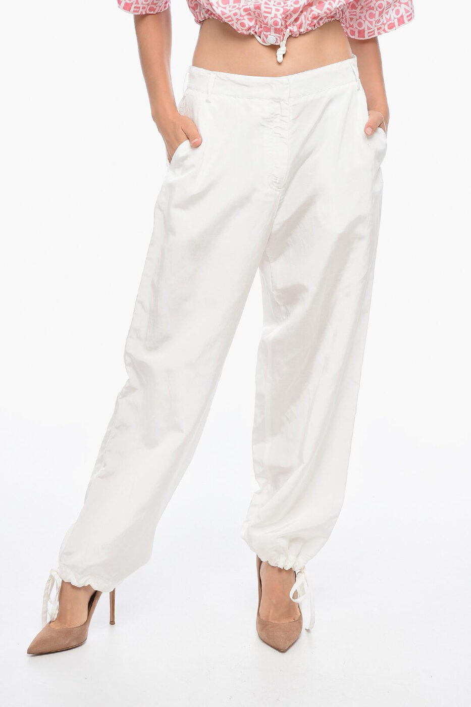 ݥȺ4!! २ MSGM ܥ ѥ ǥ Trousers FLAX BLEND PANTS W...