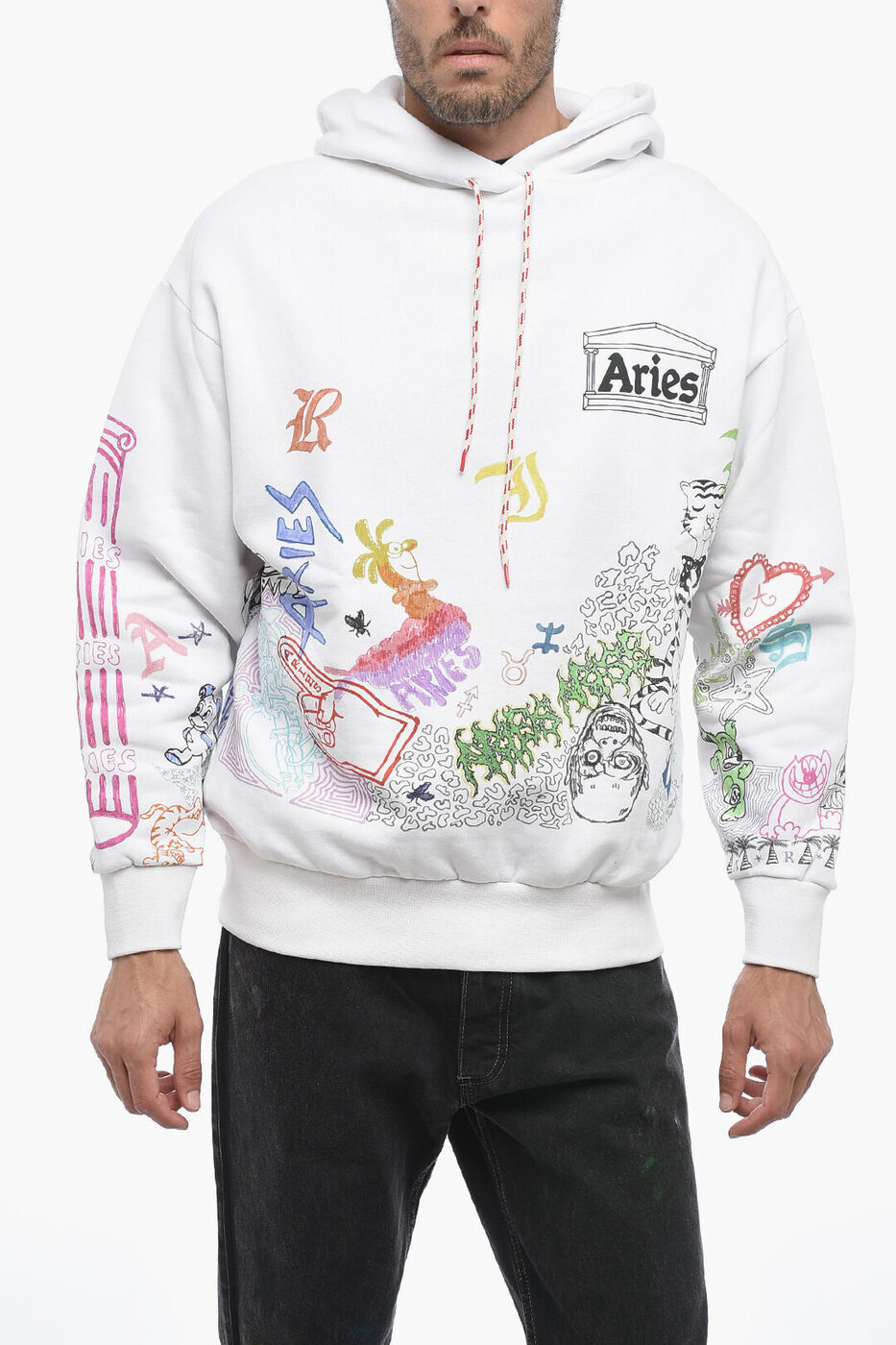 Aries ロゴ スウェットシャツ | グレー | FARFETCH JP