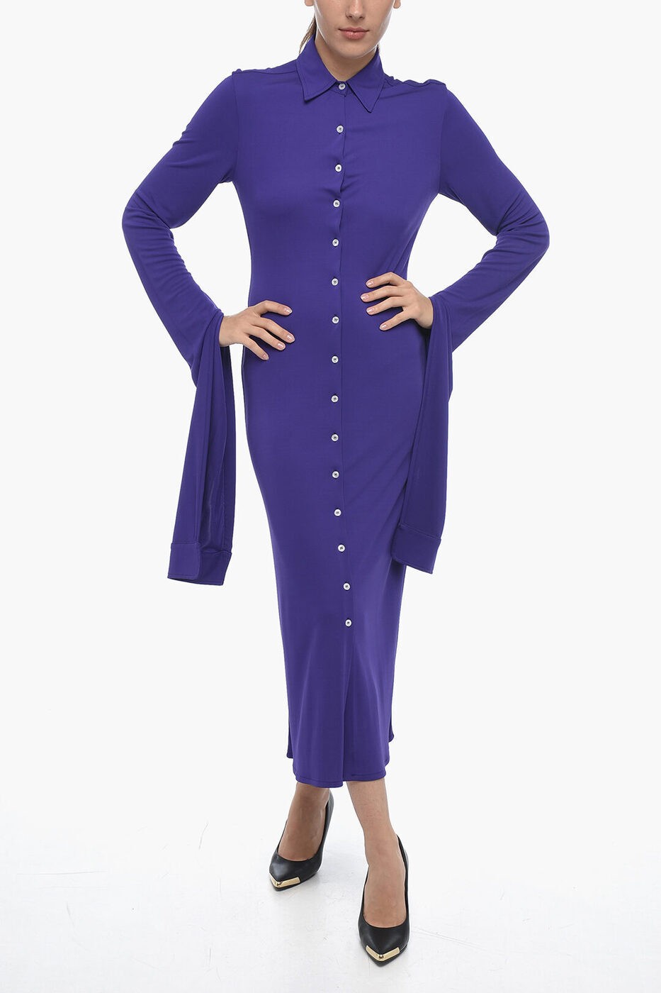 ڥ COPERNI ԡ ɥ쥹 ǥ Dresses STRETCH FABRIC SHIRT DRESS WITH E...