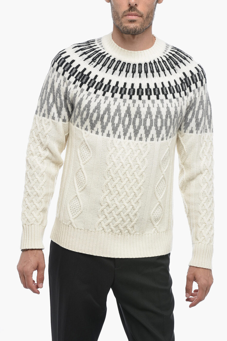 ƥ ALTEA  ˥åȥ  Knitwear CREW NECK NORVEGESE CASHMERE BLEND...