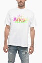 【1000円OFFクーポン配布中!!】 アリーズ ARIES Tシャツ トップス メンズ T-shirts and tops CREW-NECK COTTON T-SHIRT WITH LOGO MAXI STAR60016WHT 関税 送料無料 ラッピング無料 2020SS dk