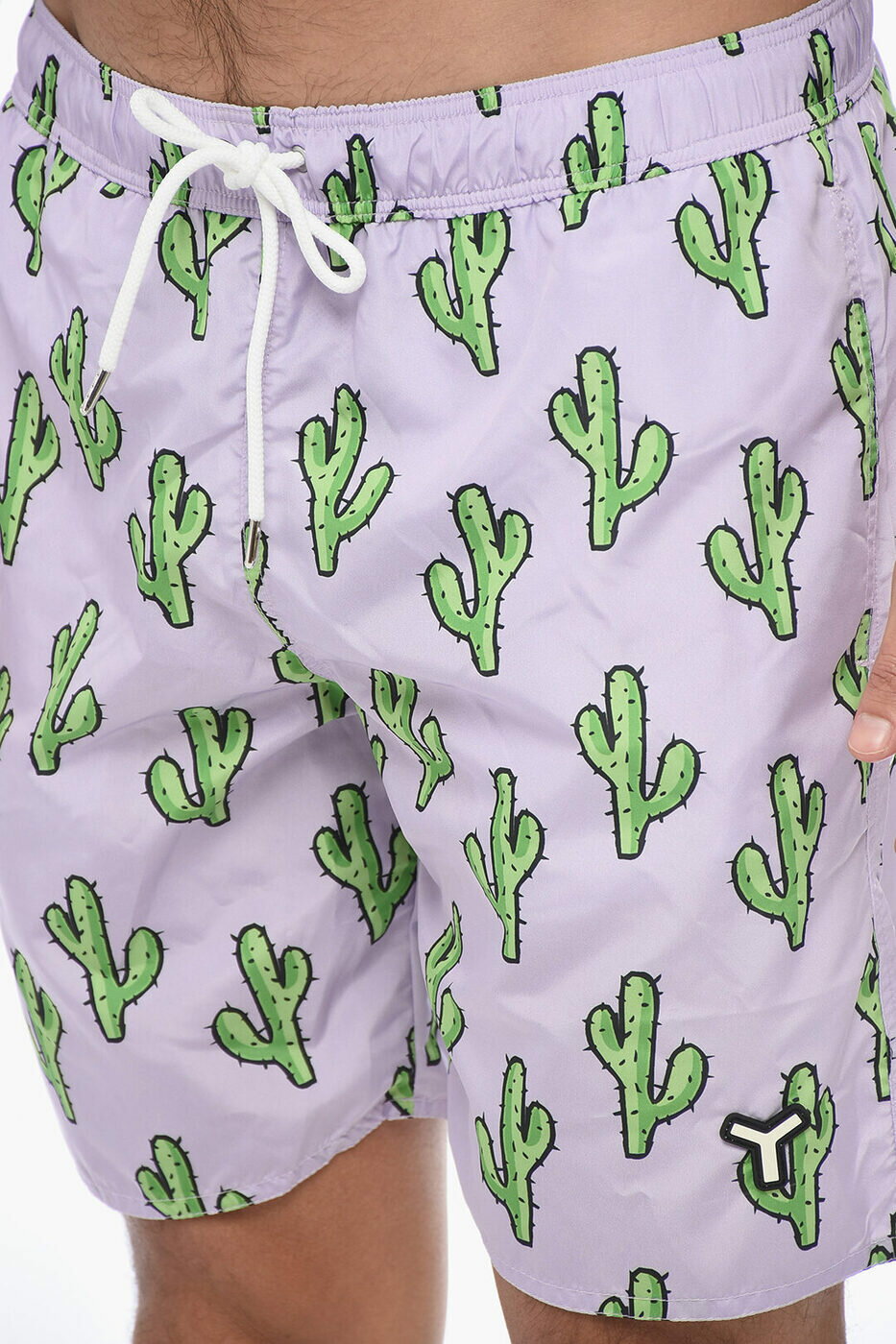 イエスアイアム YES I AM 水着 スイムウェア メンズ Swimwear CACTUS PRINTED BOXER SWIMSHORT YIA00061 LILIAC GREEN 関税 送料無料 ラッピング無料 2020SS dk